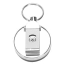 Retractable metal key ring card badge holder steel recoil ring belt clip pu C9J6