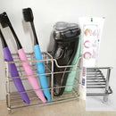 Stainless Steel Toothbrush Holder Toothpaste Holder Stand (Stainless Steel  P7E7