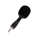 Black Travel Mini Flexible Hold 3.5MM Stereo Microphone for Laptop/Notebook