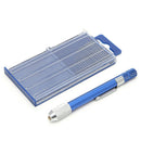 Blue Hand Drill with 21PCS Twist Number Drill Hold 0.3-1mm Pen Punch Tool