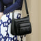 Retro Solid Shoulder Handbags Braided Women PU Multi-pocket Messenger Bag
