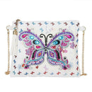 DIY Butterfly Special Shaped Diamond Painting Leather Chain Messenger Bags