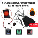 8 in 1 USB Charging Clothes Heating Pad Carbon Fiber Heating Pad Electric Heat