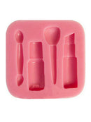 2 pcs Makeup Fondant Mould Lipstick Cake Decor Icing Sugarcraft Silicone