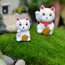 4X Cartoon Lucky Cats Micro Landscape Garden Decorations Miniatures OrnamentASE