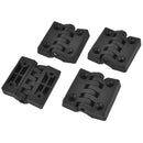 4 pieces Hinges for cabinet doors, made of plastic, reinforced, 40 x 40 mm X4L9