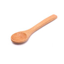 1pc Wooden Round Bamboo Spoon Soup Tea Coffee Salt Spoon Jam Scoop Kitchen T.AU