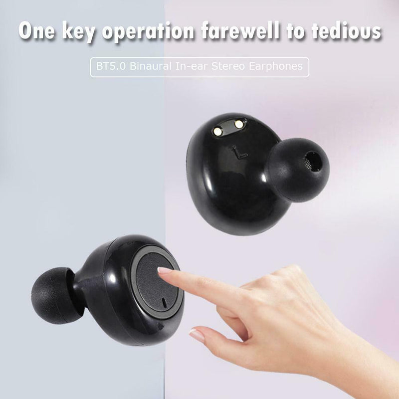 DT-2 TWS Wireless Bluetooth 5.0 Binaural In ear Stereo Headset with Charging Box