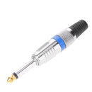 Mono 6.35mm 1/4 Inch Nickel Plated Male Tip Audio Sound Mic Jack Plug Connector