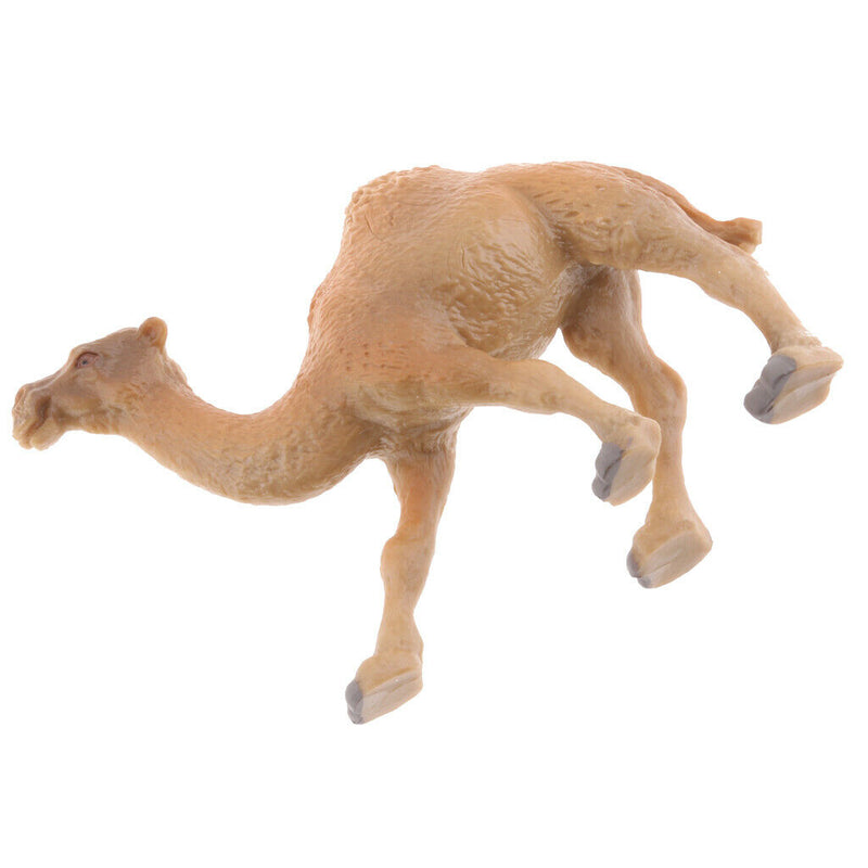 2x Small Realistic Animal Figures Forest Camel Giraffe for Collectibles