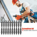 10pcs Double Head Cross Screwdriver Bits PH2 Phillips Screw with Magnetic
