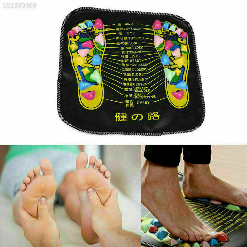 Reflexology Walk Stone Pain Relieve Foot Leg Relief Massager Acupressur D7F E4U3