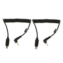 2x 2.5mm to MC-DC2 N3 Remote Shutter Release Cable for Nikon D610,D600,D750,D90