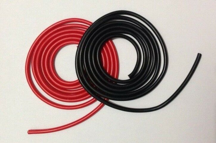 10 AWG 5 Feet (1.5m) Gauge Silicone Wire Flexible Stranded Copper Cables for RC