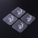 4x/pack home office wall adhesive plastic power plug storage hook random color3C
