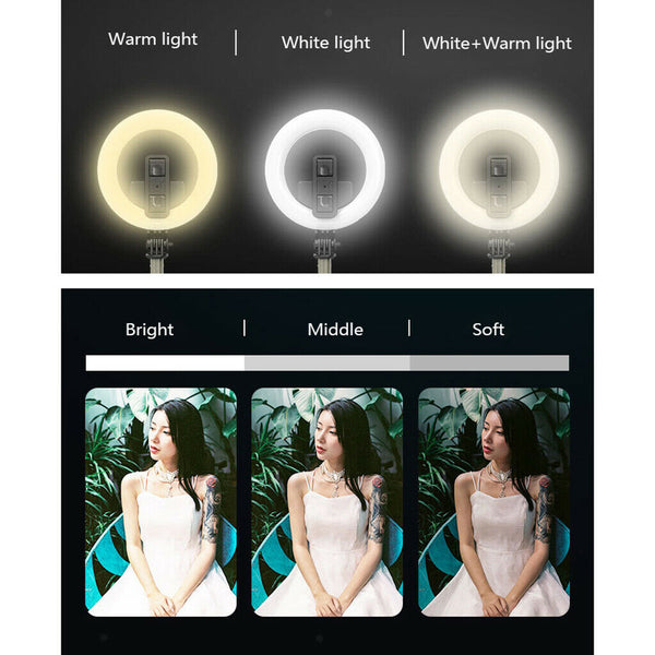 Extendable Selfie Stick Tripod Stand LED  Fill Light Bluetooth Remote