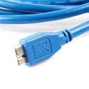 1.5M/5FT USB 3.0 A Male to mini B Cable 5Gbps blue Y3N9