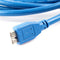 1.5M/5FT USB 3.0 A Male to mini B Cable 5Gbps blue Y3N9