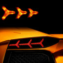 4x Motorcycle LED Turn Signal Light Sequential Flowing LED Indicator Amber Lamp*