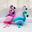 Cartoon Flamingo Plush Keychain Handbag Car Keyring Buckle Key Chains Jewelr M&E