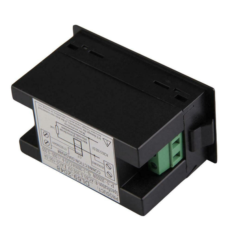 3in1 Voltage Current Power Panel Meter LED Digital Gauge AC 100A/80-300V