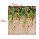 Curtains eyelet ring top readymade Curtains 2 panel window drape