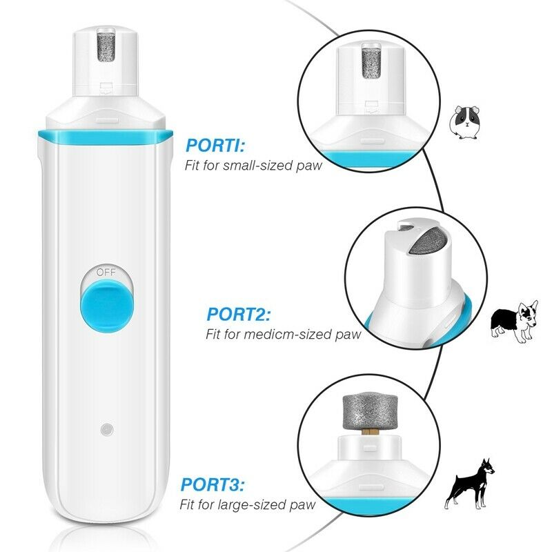 2X(Pet Nail Grinder, Electric Dog Nail Grooming Tool With Clippers Claw Car