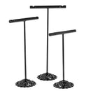 3x Earring T Shape Stand, Black Metal Earring Display T Bar Earring Holder 02