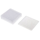 12Pcs Clear Perler Beads Pegboard Kits  Bead For DIY Children Craft Square
