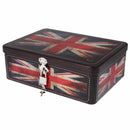 metal lock box square shape storage storage for candy cookies tea jewelry - S8P9