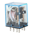 HH52P 110V AC Coil DPDT 8 Pins Electromagnetic Power Relay w DYF08A Base M8V3