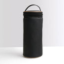 Portable PU Leather Makeup Brushes Holder Cosmetic Tools Organizer (Black) A