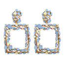 Statement Earrings For Women Large Square Crystal Big Earrings Rhinestone D A4X6