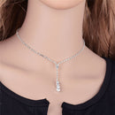 1Set Wedding Bridal Rhinestone Crystal Necklace Drop Earrings Jewelry Chic BX