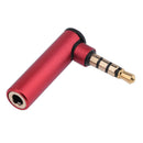 `=3.5mm Male to Female 90 Degree Right Angled Adapter Audio Microphone Jack A