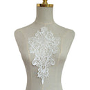 White Lace DIY Patch Badge Bag Embroidered Dress Applique Sew Iron on