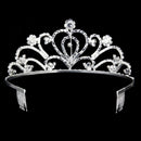 Fashion Wedding Party Bride Crown Rhinestones Headband with Comb Tiara Whit