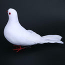 Decorative Dove Artificial Foam Feather White Pigeon Bird Wedding Ornament
