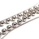 Multilayer Square Coin Pendant Necklace Punk Women Hip hop Long Chain Jewel%!