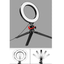 6"/16cm Dimmable LED Ring Light Kit, Camera Fill Lamp w/ Floor Tripod Stand
