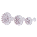 3pcs Christmas gear fondant cookie cutter fondant mold cake decorating tool   3C