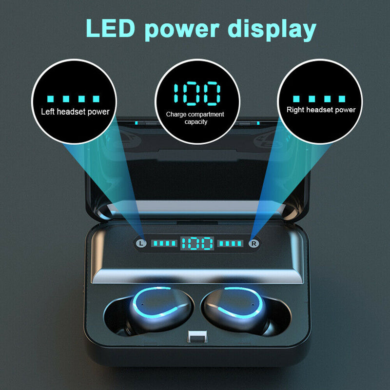 F9-5 Wireless Bluetooth 5.0 Headphones Stereo HiFi Earbuds Headset Phone Stand
