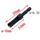4Pcs Plug Wood Cutter Tool Set Round Shank Drill Bit Carbon Steel Black