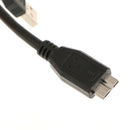 2FT Super Speed Dual USB 3.0 Type A to Micro-B Cable Black for Toshiba