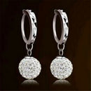 Women Luxury Rhinestone Full Diamond Bling Crystal Shamballa Earrings Ear Stud