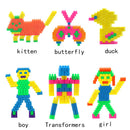 450 Pieces DIY Building Blocks, Colorful Plastic Puzzle Construction Playset,