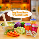 6 Waterless Airlock Fermenting Lids for Wide Mouth Mason Jar, Food-Grade Si V6Z4