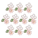 10x ENAMEL FLATBACK BUTTON FLOWER EARRINGS FINDING ORNAMENTS EMBELLISHMENTS