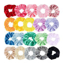 20pcs Velvet Scrunchies Women Elastic Rubber Band Hair Rope Ponytail Holder