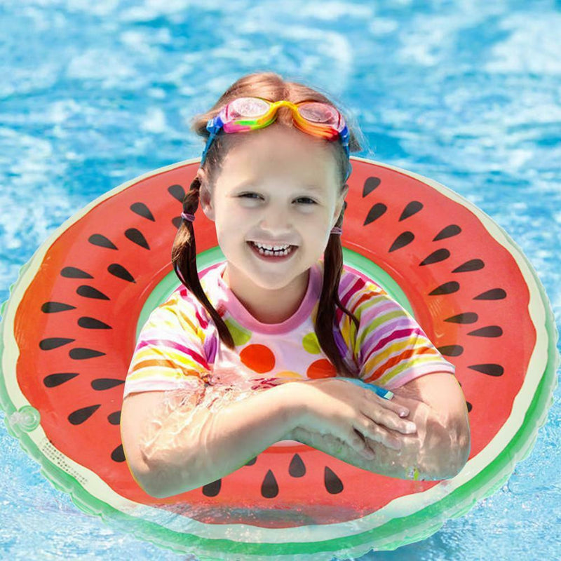 Outdoor Watermelon Swimming Ring Inflatable Pool Float Circle PVC (90cm)